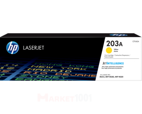 HP CF542A (203A) тонер-картридж желтый