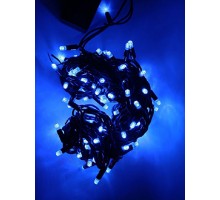 Гирлянда светодиодная Твинкл лайт 10 метров без контроллера синяя (резиновый кабель) Гирлянда светодиодная Твинкл лайт 10 метров без контроллера синяя (резиновый кабель)