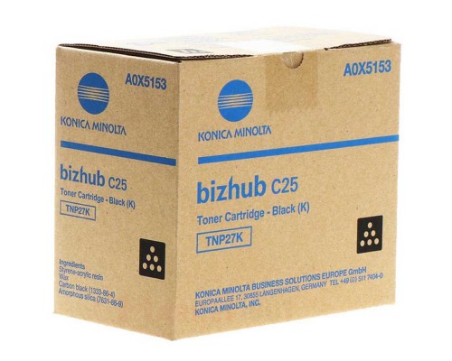 TNP-27K A0X5153 Konica Minolta тонер-картридж черный TNP-27K A0X5153 Konica Minolta тонер-картридж черный
