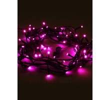 Гирлянда светодиодная Твинкл лайт 10 метров с контроллером розовая (кабель ПВХ)