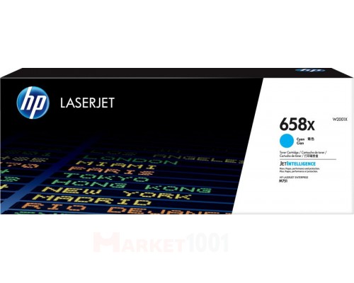 HP W2001X (658X) тонер-картридж голубой