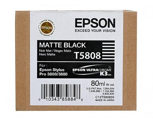 C13T580800 EPSON T5808 Картридж матово-черный