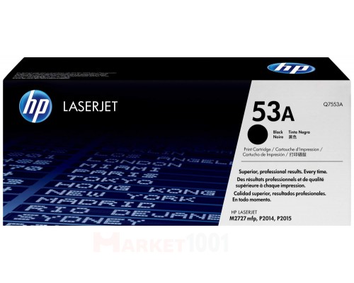 HP Q7553A (53A) тонер-картридж черный  HP Q7553A (53A) тонер-картридж черный