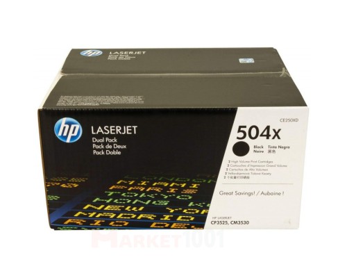 HP CE250XD (504X) тонер-картридж черный двойная упаковка