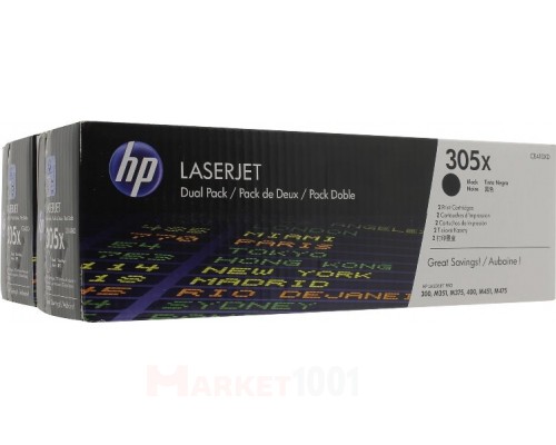 HP CE410XD (305X) тонер-картридж черный двойная упаковка