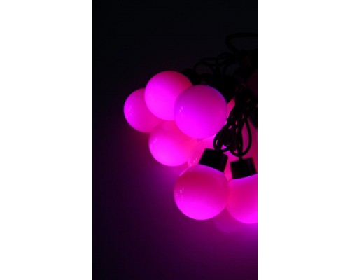 Светодиодная (LED) гирлянда "Шарики" maxi розовая