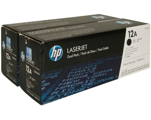 HP Q2612AF (12A) тонер-картридж черный двойная упаковка