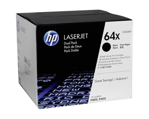 HP CC364XD (64X) тонер-картридж черный двойная упаковка