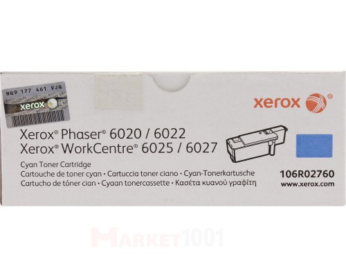 XEROX 106R02760 тонер-картридж голубой XEROX 106R02760 тонер-картридж голубой