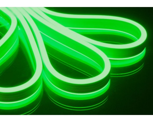 Неон флекс светодиодный гибкий зеленый двухсторонний