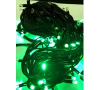 Гирлянда светодиодная Твинкл лайт 10 метров с контроллером зеленая (резиновый кабель)