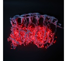 Световой светодиодный занавес (дождь) 2x3 м. с контроллером красный. Белый ПВХ кабель Световой светодиодный занавес (дождь) 2x3 м. с контроллером красный. Белый ПВХ кабель