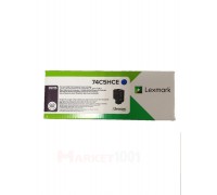 LEXMARK 74C5HCE тонер картридж голубой