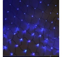 Световая (светодиодная) сеть 2x2 м с контроллером синий. Кабель ПВХ Световая (светодиодная) сеть 2x2 м с контроллером синий. Кабель ПВХ