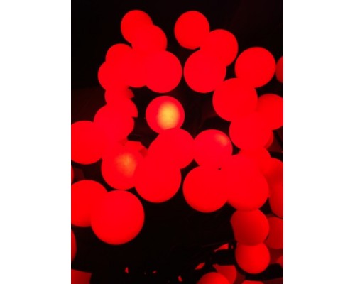 Светодиодная (LED) гирлянда "Шарики" maxi красные.