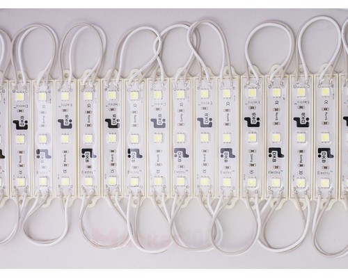 Светодиодный модуль DKB 3SMD 3528 холодный белый 47,2x15x4,5 мм .