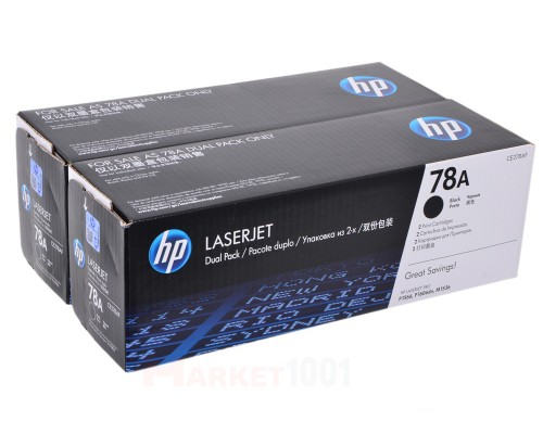 HP CE278AF (78A) тонер-картридж черный двойная упаковка