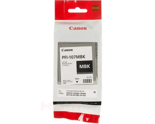 CANON PFI-107MBK (6704B001) картридж черный матовый CANON PFI-107MBK (6704B001) картридж черный матовый