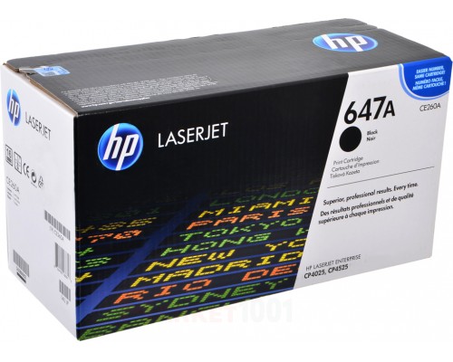 HP CE260A (647A) тонер-картридж черный