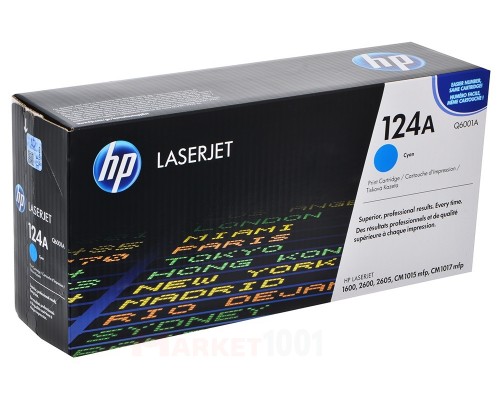 HP Q6001A (124A) тонер-картридж голубой