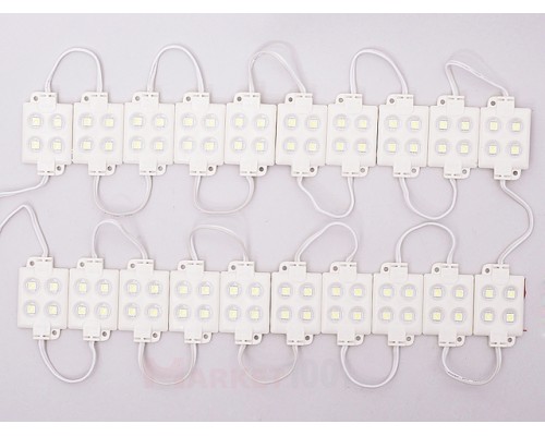 Светодиодный модуль DKB 4SMD 5050 холодный белый 54.8x33.2x5,9 мм.