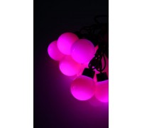 Светодиодная (LED) гирлянда "Шарики" maxi розовая