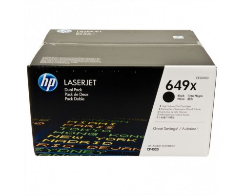 HP CE260XD (649X) тонер-картридж черный двойная упаковка
