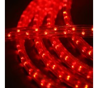 Дюралайт светодиодный плоский 3-х проводной красный