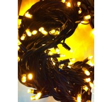 Гирлянда светодиодная Твинкл лайт 10 метров без контроллера желтая (резиновый кабель) Гирлянда светодиодная Твинкл лайт 10 метров без контроллера желтая (резиновый кабель)