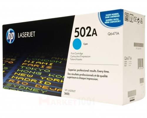HP Q6471A (502A) тонер-картридж голубой