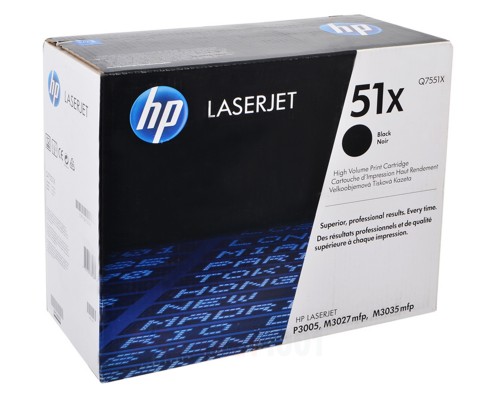 HP Q7551X (51X) тонер-картридж черный