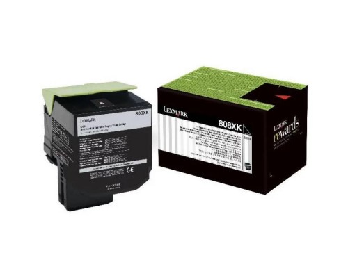 LEXMARK 80C8XK0 / 80C8XKE (808XK) тонер картридж черный