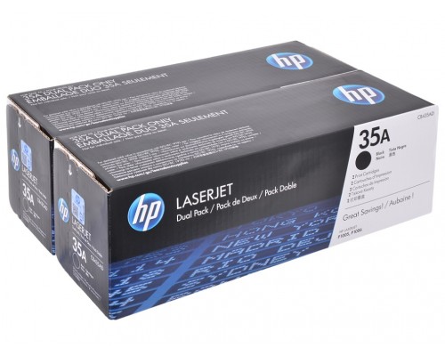 HP CB435AF (35A) тонер-картридж черный двойная упаковка