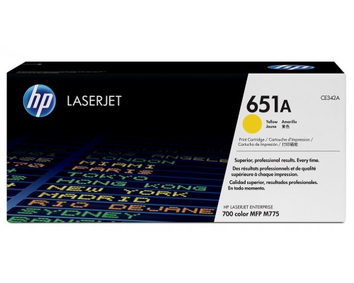 HP CE342A / CE342AC (651A) тонер-картридж желтый