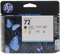 HP C9384A (72) печатающая головка матово-черная и желтая