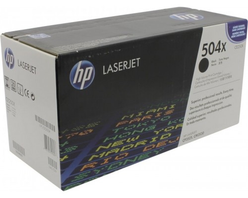 HP CE250X (504X) тонер-картридж черный