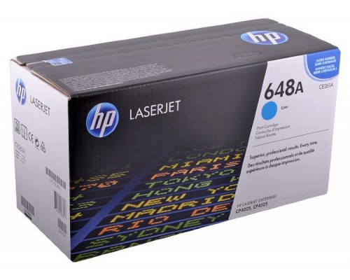 HP CE261A (648A) тонер-картридж голубой