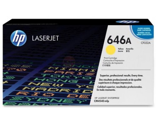 HP CF032A (646A) тонер-картридж желтый