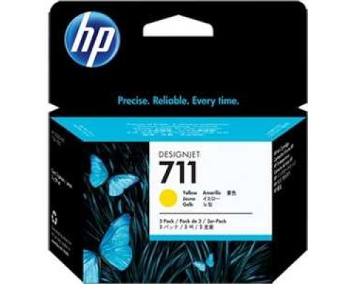 HP CZ136A (711) желтый (3 картриджа CZ131A)