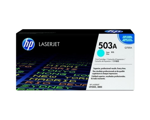 HP Q7581A (503A) тонер-картридж голубой