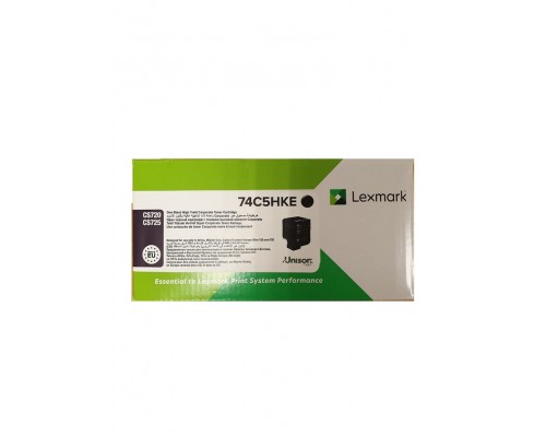 LEXMARK 74C5HKE тонер картридж черный