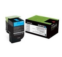 LEXMARK 80C8HC0 (808HC) тонер картридж голубой