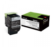 LEXMARK 80C8HK0 (808HK) тонер картридж черный