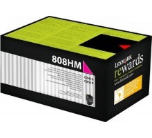 LEXMARK 80C8HM0 (808HM) тонер картридж пурпурный