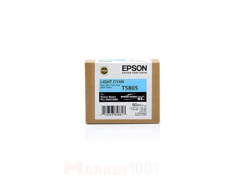C13T580500 EPSON T5805 Картридж светло-голубой C13T580500 EPSON T5805 Картридж светло-голубой