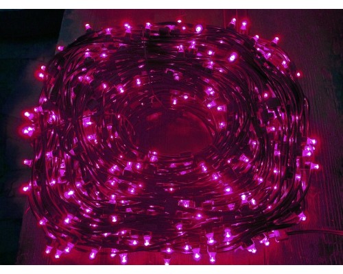 Гирлянда на деревья Клип лайт (LED) с трансформатором розовая