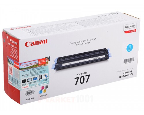 Canon Cartridge 707C 9423A004 тонер-картридж голубой Canon Cartridge 707C 9423A004 тонер-картридж голубой